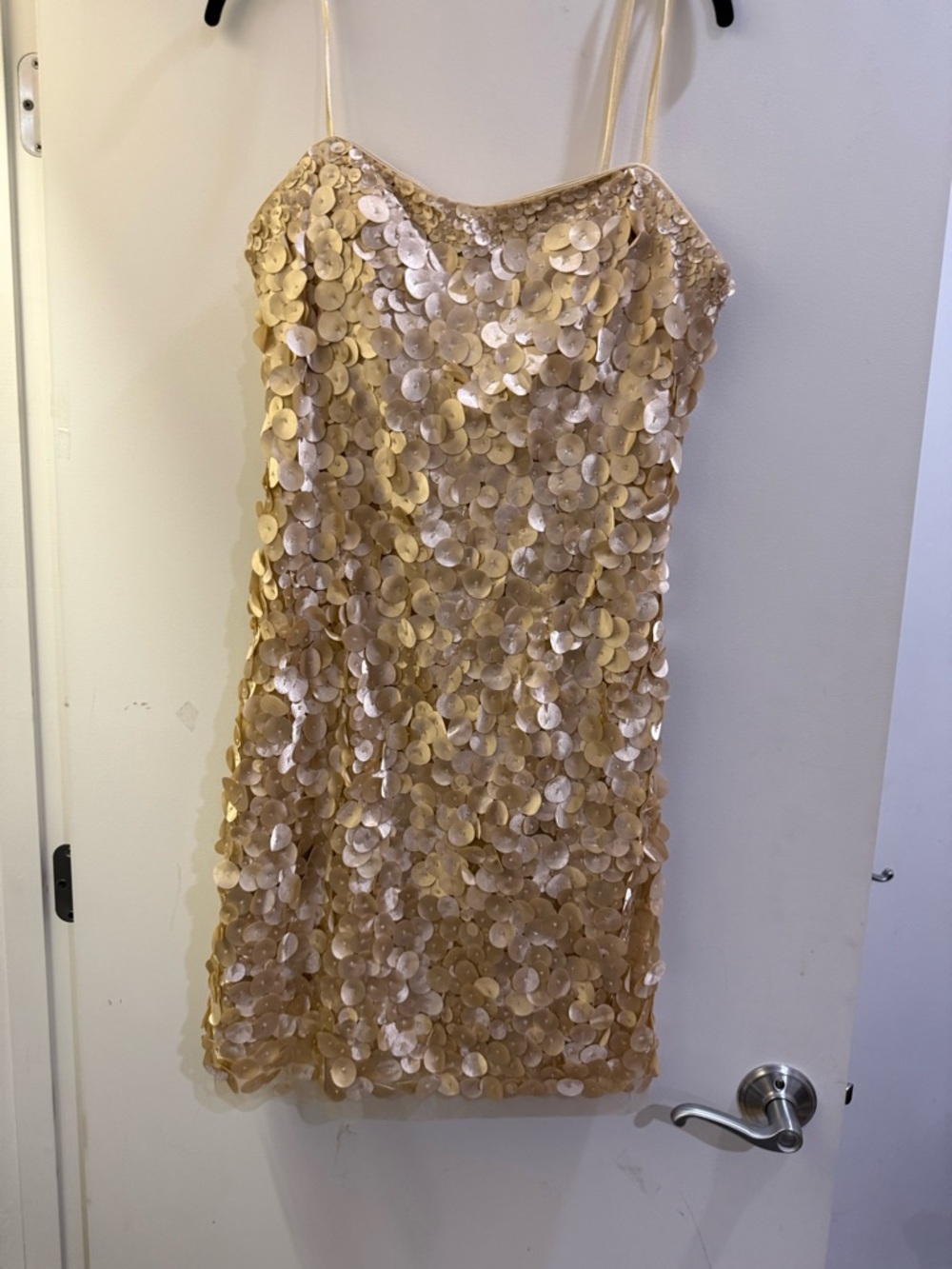 Gold Petal Slip Dress